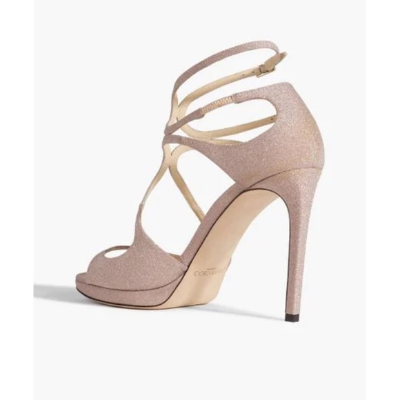 Jimmy choo Lance sandal size 37 ballet pink glitter - Picture 2 of 4